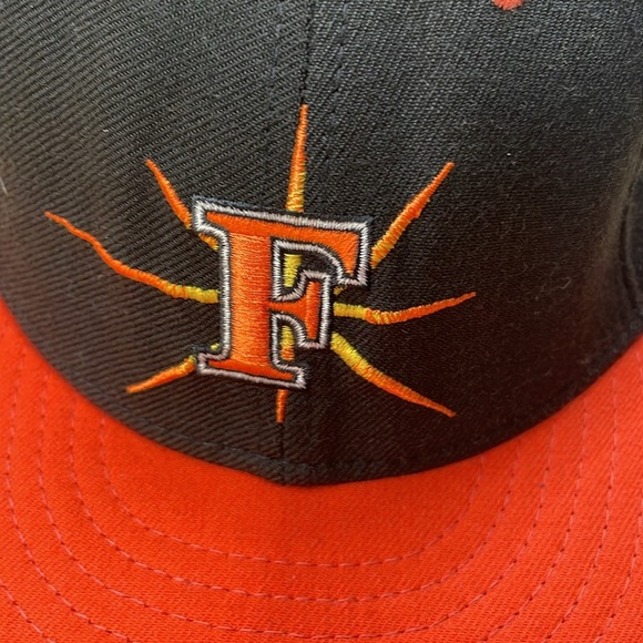 New Era 59FIFTY Frederick Key Fitted Hat 7 3/8 Black Orange 100% Wool Cap - Picture 3 of 13